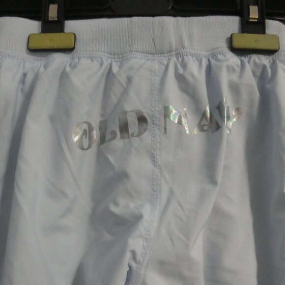 OLD NAVY | medium | Light Blue Insulated Sport Pants with Stripes & Silver Print - Picture 11 of 16